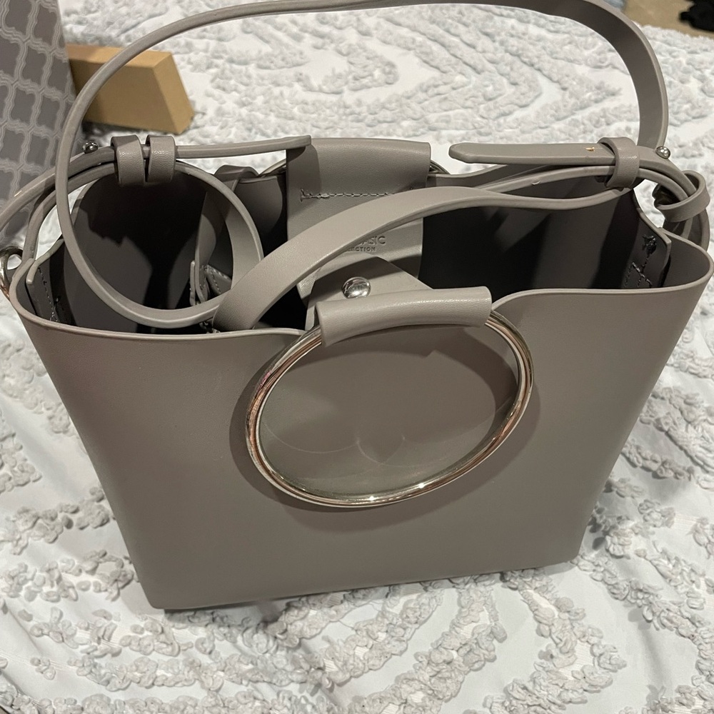 Zara Silver Gray Tote Bag